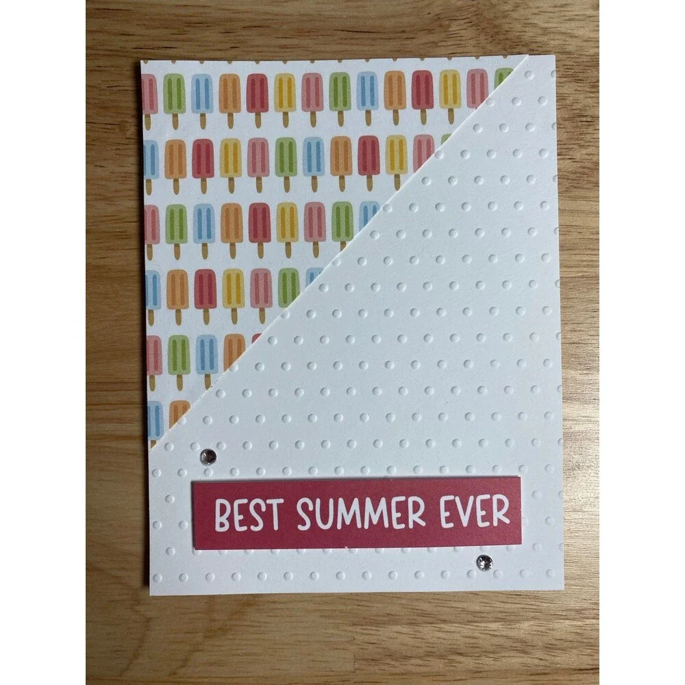 Handmade Summer Blank Greeting Card A2 & Envelope